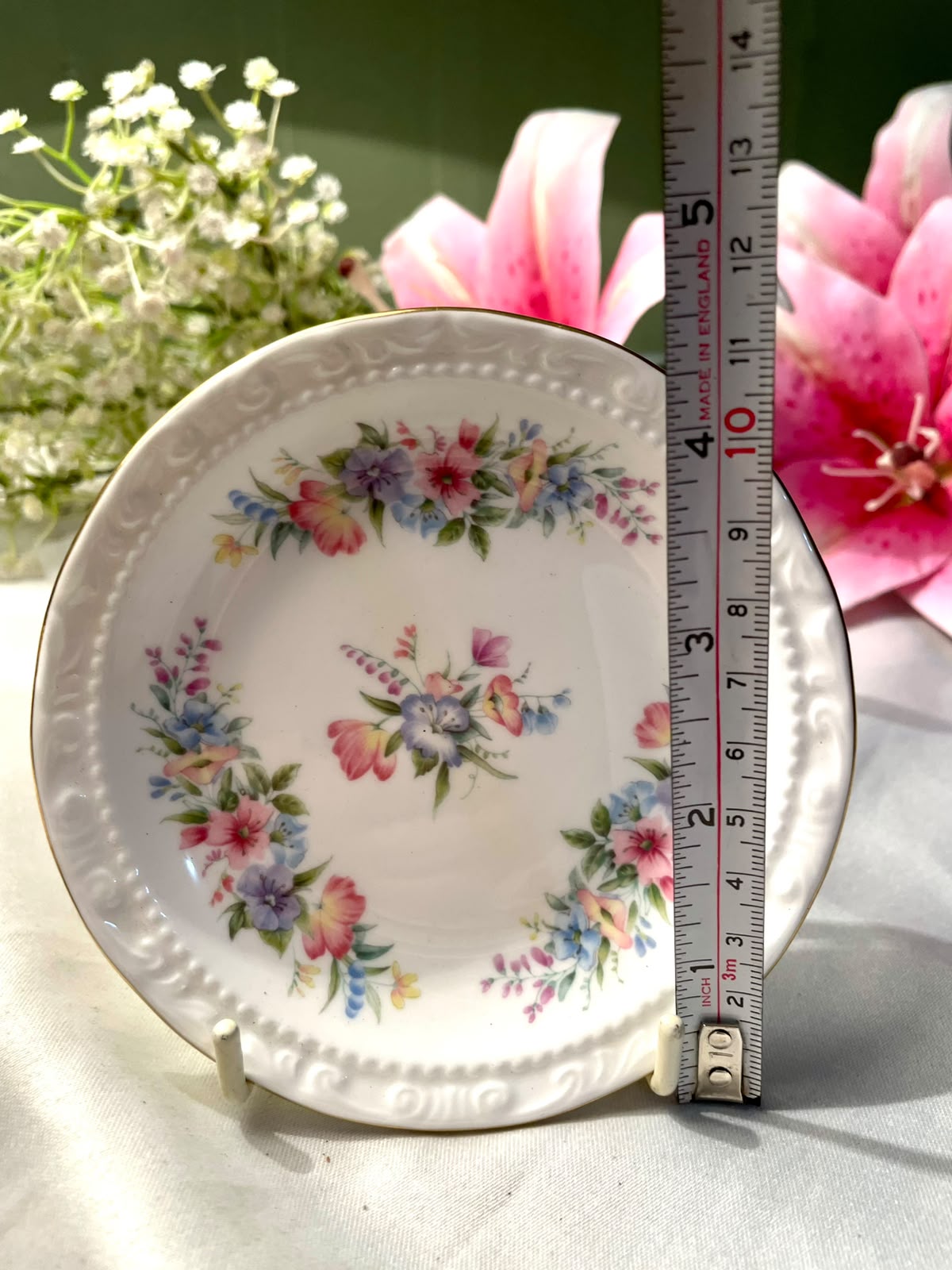 St Michael Floral Decorative Plate – 5 in