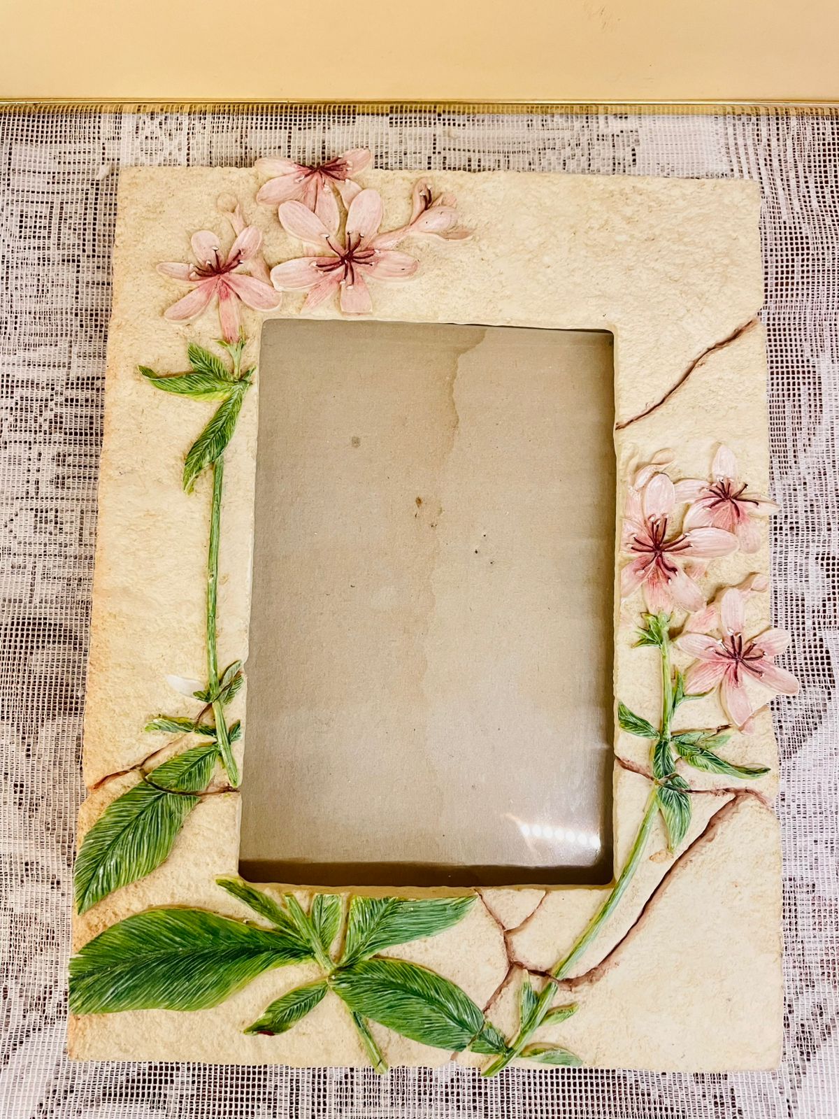 Vintage Pink Floral Photo Frame – Cottage Garden
