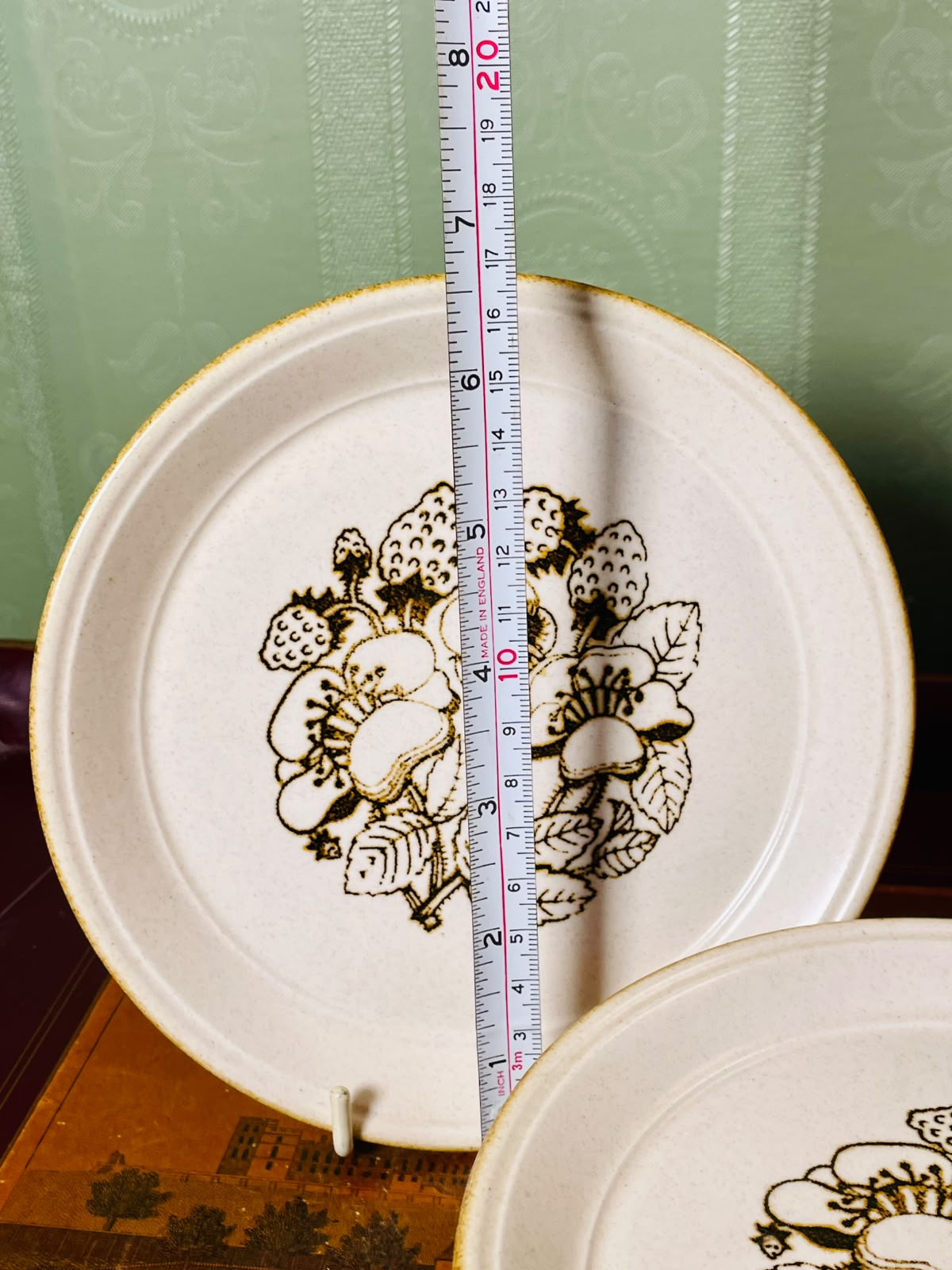 Vintage Floral Stoneware Side Plates 6.5" – Set of 6