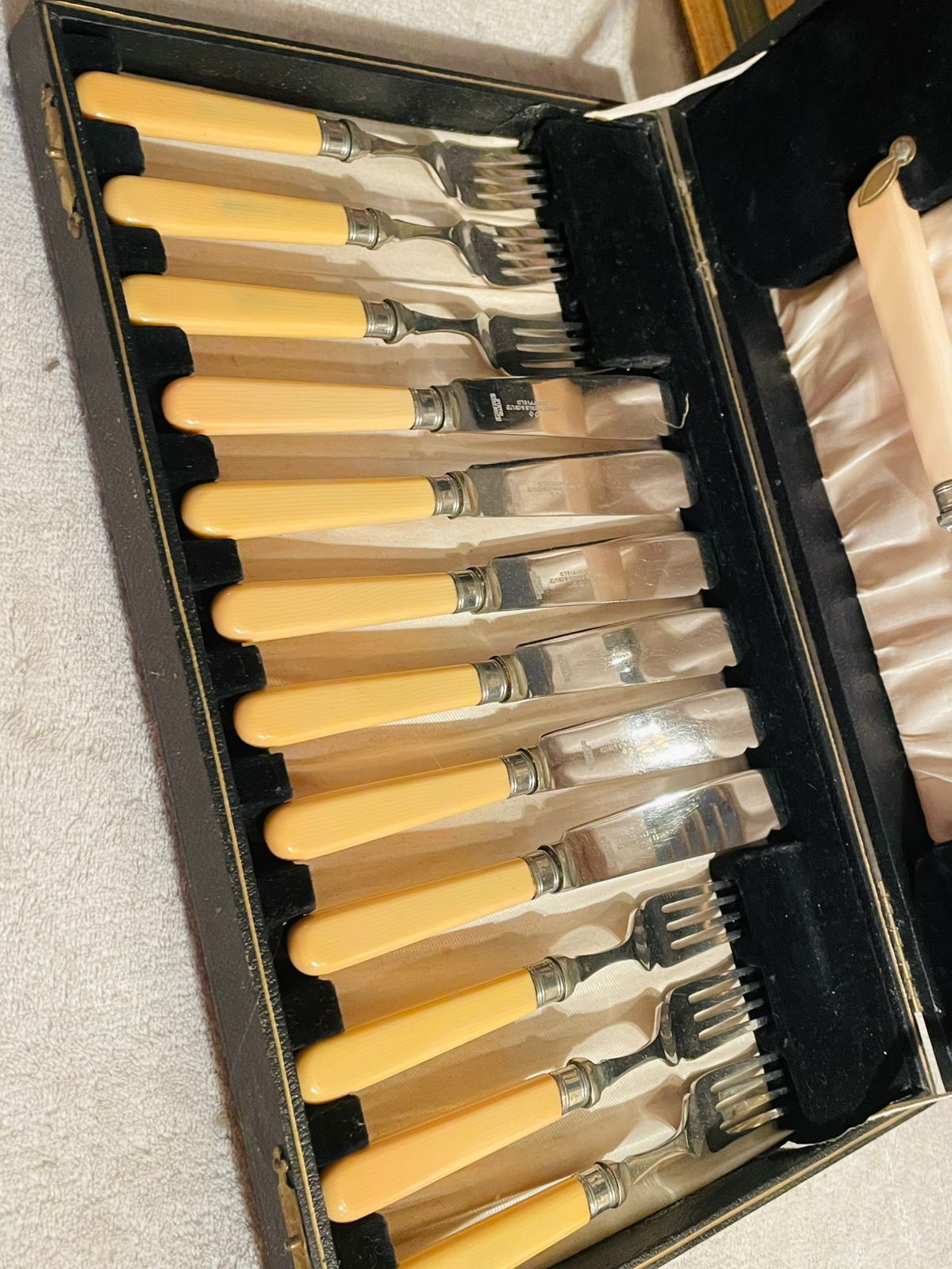 Case of Vintage Firth Staybrite Fish Cutlery – Sheffield Harrison Stainless Steel Set