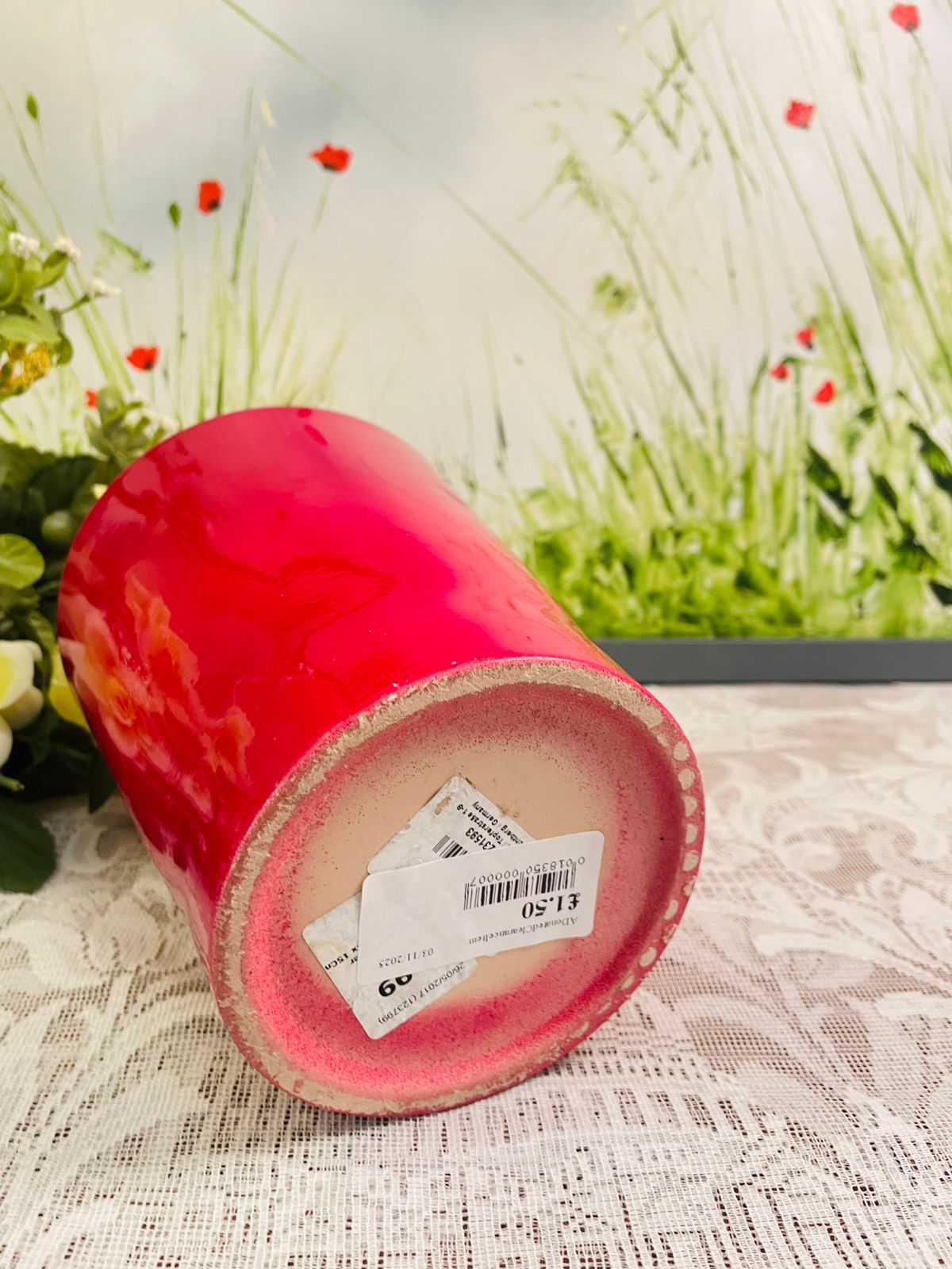 Glossy Red Plant Pot – Bold Modern Home Decor