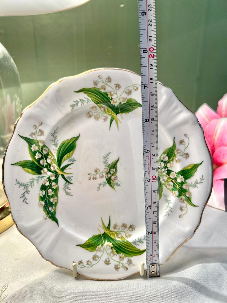 Royal Vale Lily of the Valley Bone China Cake Plater – 7 Inch