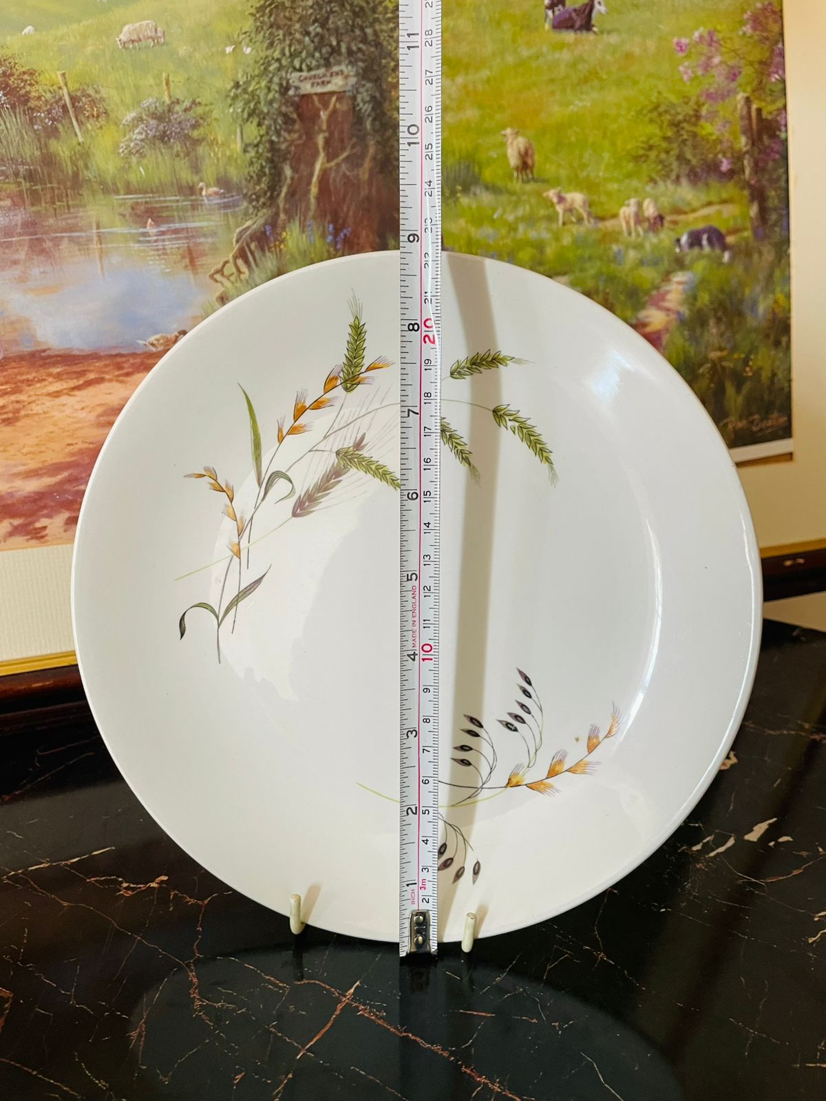 Set of 5 Ridgway Staffordshire “Canadiana” Vintage Dinner Plates – Wheat Sheaf Design (England, 1792 Heritage)