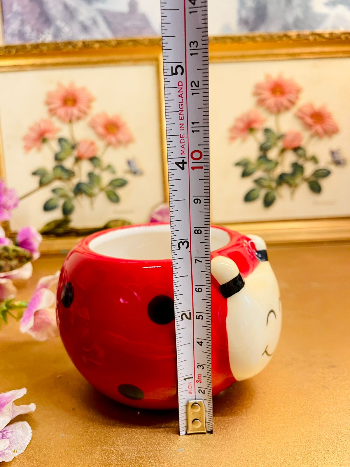 Cute Ladybug Ceramic Planter Pot Decor