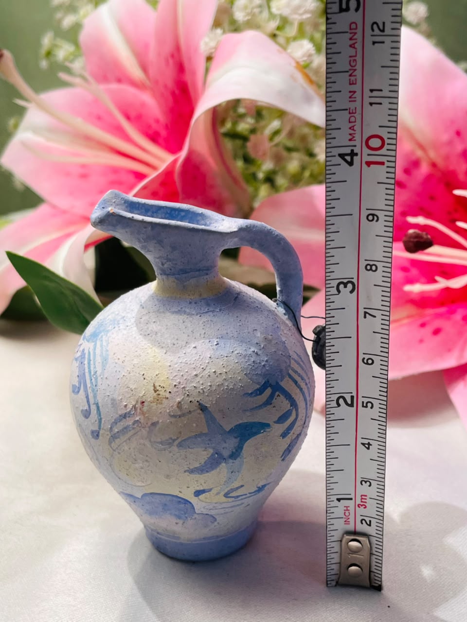 Blue & White Decorative Jug Approx. 9 cm