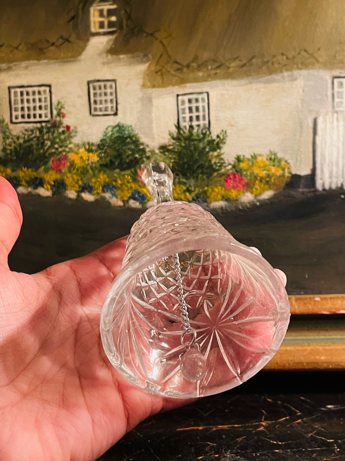 Vintage Crystal Dinner Bell – Crystal Cut Bell Made in France