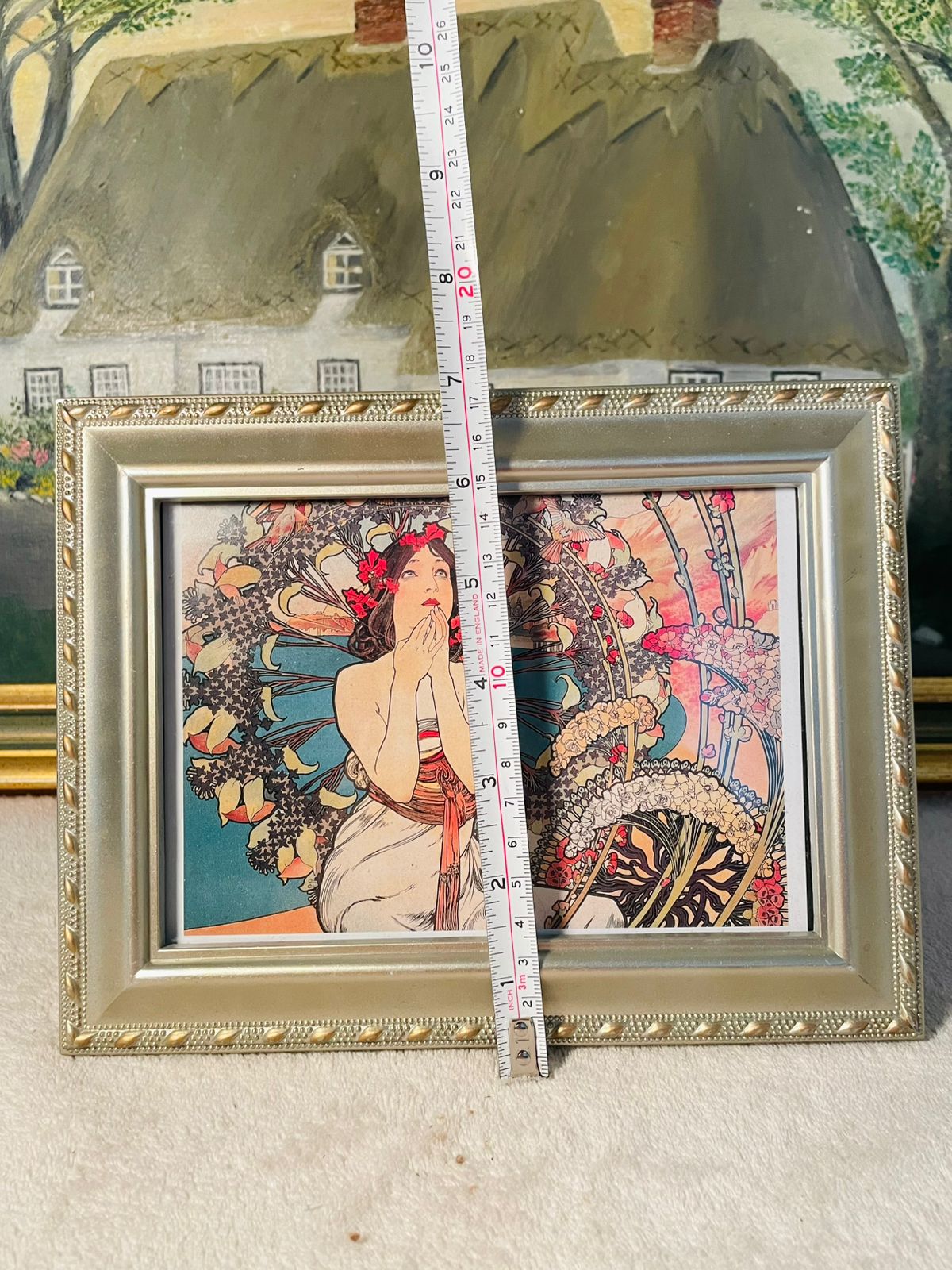 Art Nouveau Miniature Dollhouse Frame – Vintage Picture 8299 | Elegant Collectible Mini Wall Art in Pakistan