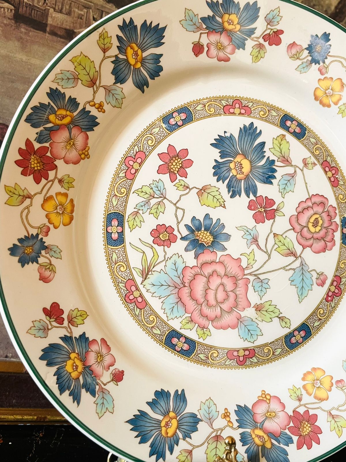 Myott “Orient”decor Plate – Dynasty Collection, Staffordshire England | Vibrant Oriental Floral Pattern