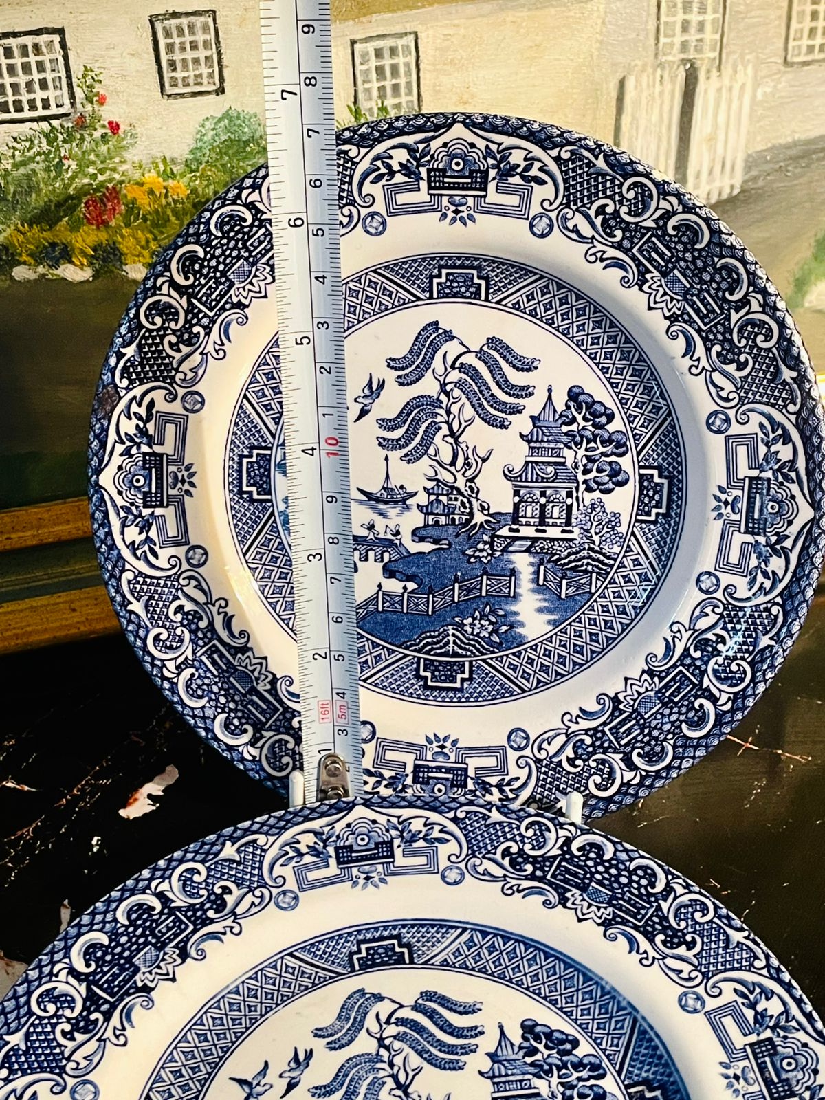 Blue Willow Blue & White Ironstone Decorative Plate 7in. – England
