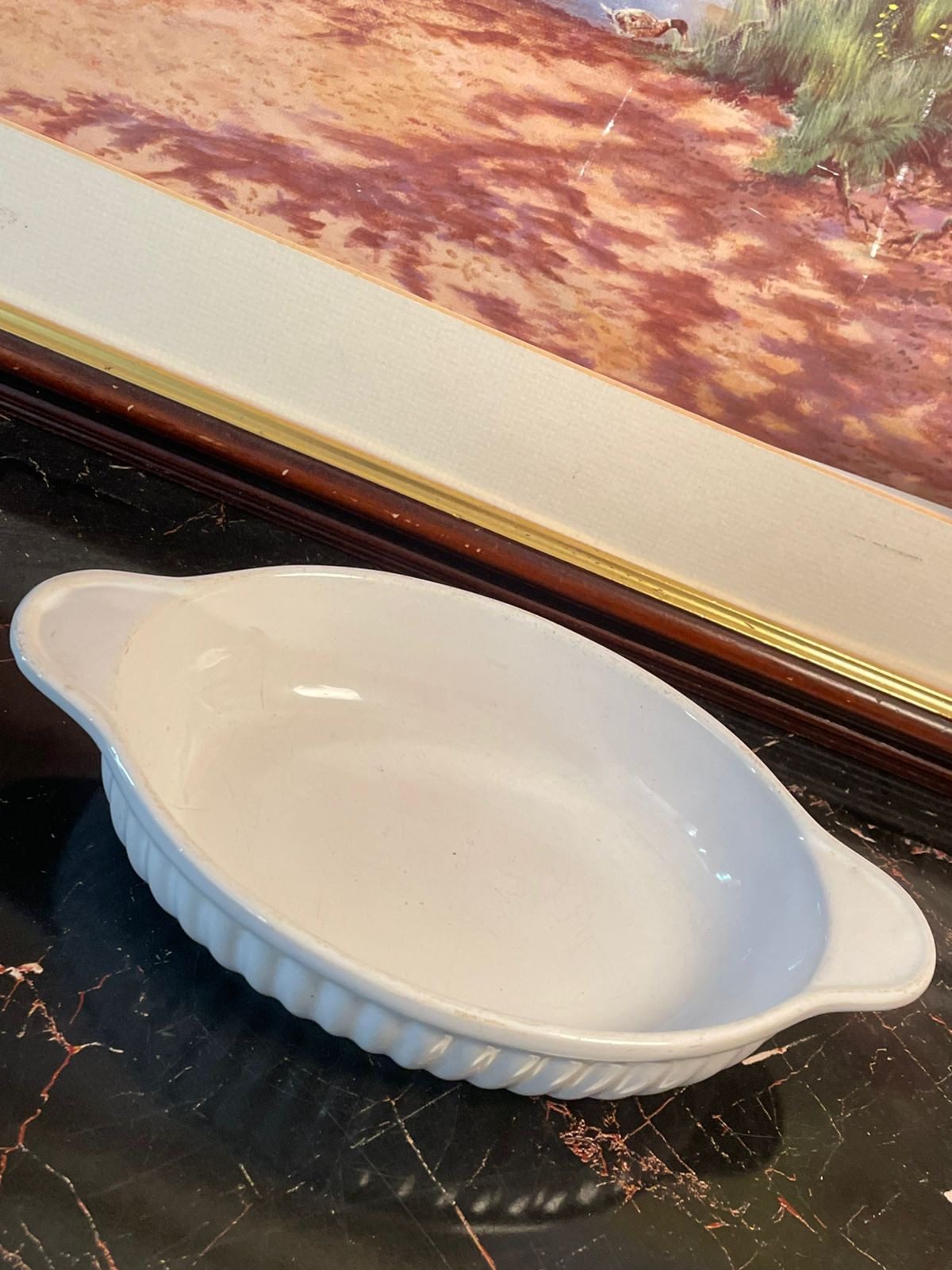 Classic White Oval Ceramic Baking Dish