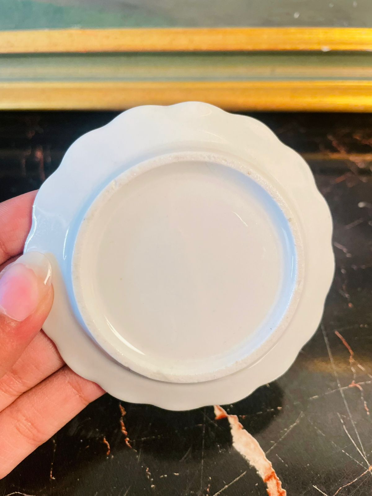 Vintage Floral Souvenir Plate – “Rdo. Mijas” Hand-Painted Porcelain – 4 in