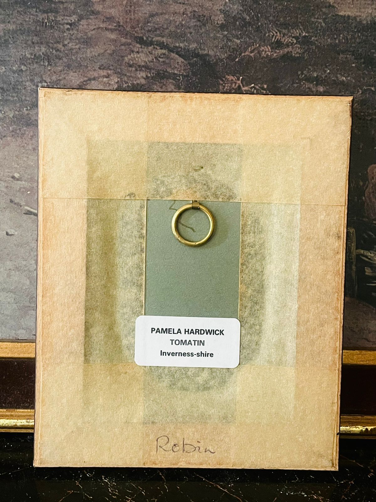 Vintage Framed Bird Art “Robin” by Pamela Hardwick – Handcrafted England