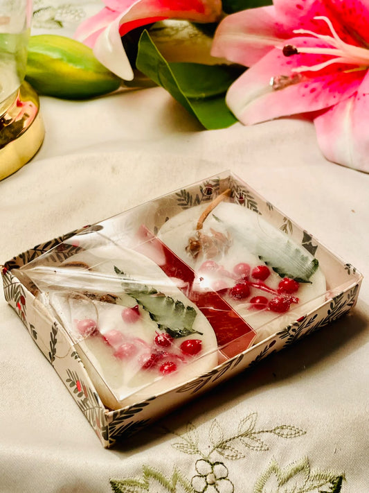 Christmas Wax Sachets with Red Berries & Festive Botanicals