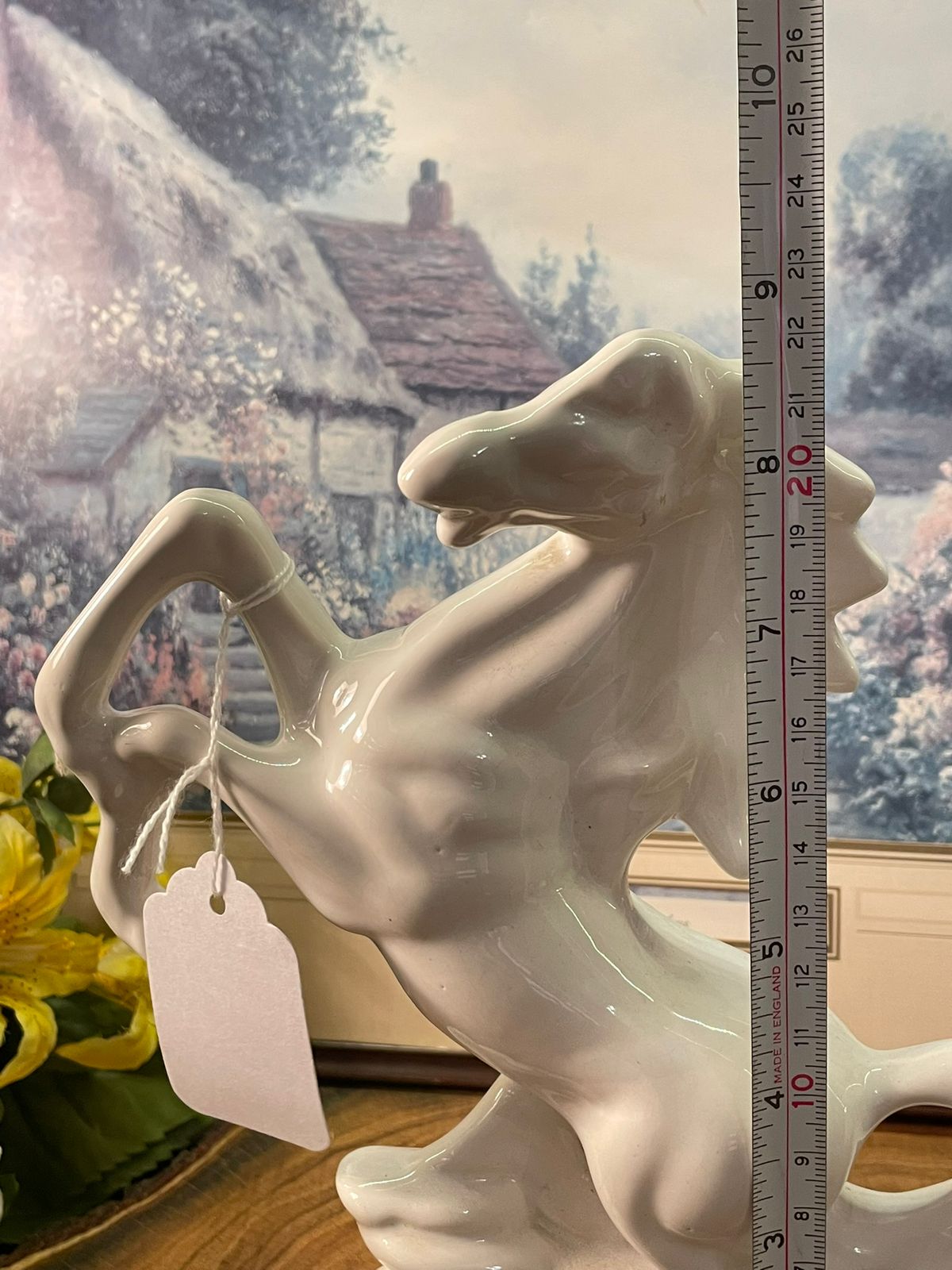 Vintage White Porcelain Horse Figurine
