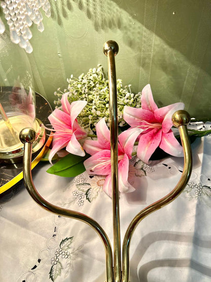Brass Wall-Mounted Multi Hook Rack Approx. 32cm
