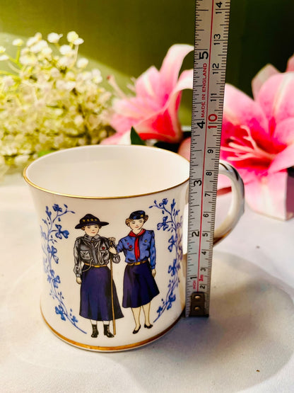 Coalport Girl Guides Bone China Mug – Blue Floral, 4 Inch
