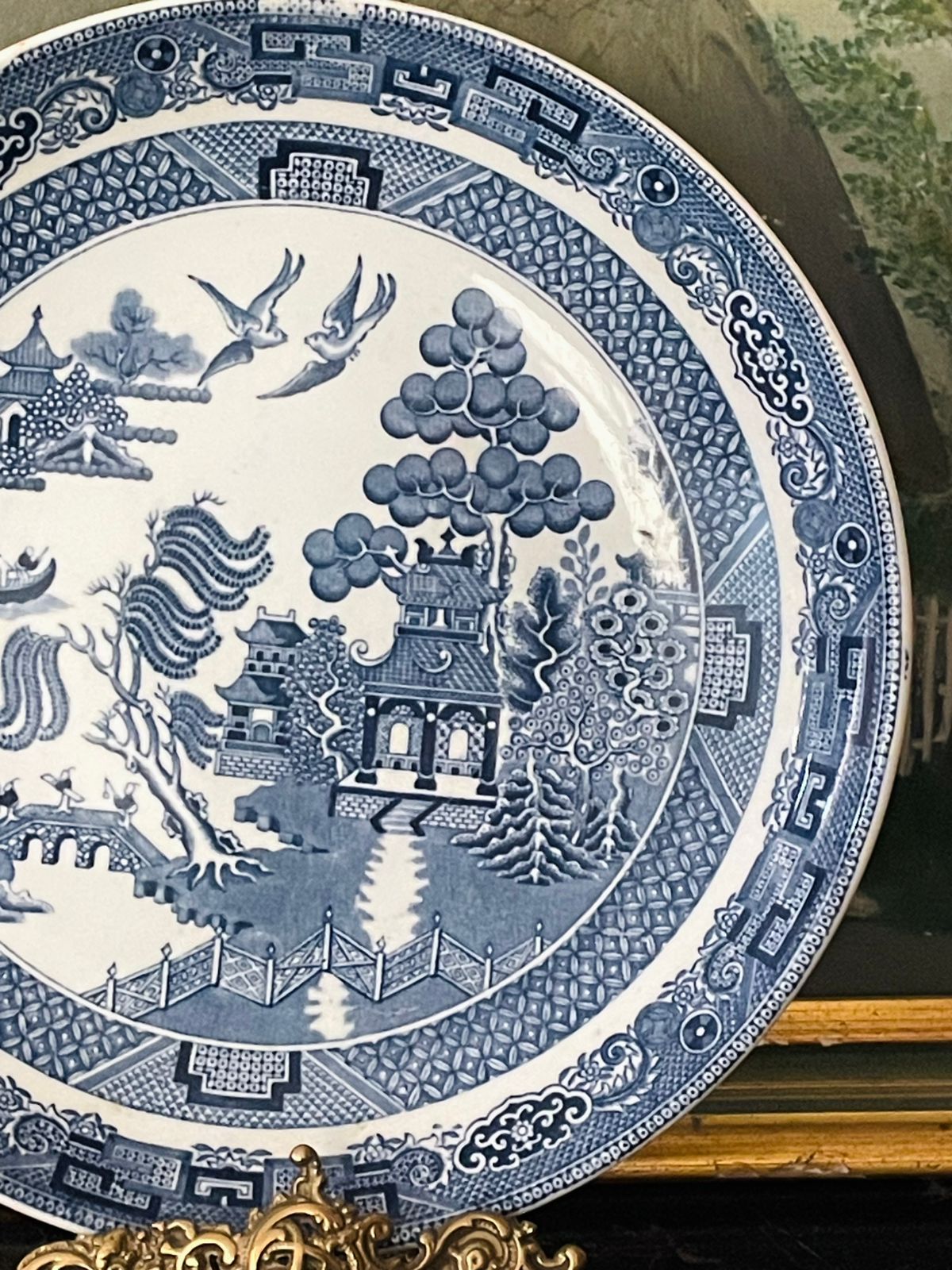 Wedgwood Blue Pottery Plate by Mellow of Etruria – 9.5 Inch Vintage Collectible from England
