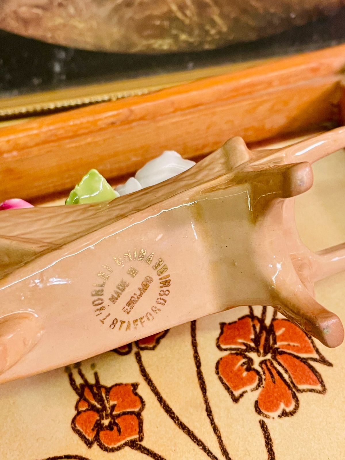 3d Floral Decor Piece, Bone China Floral Cart – Made in England