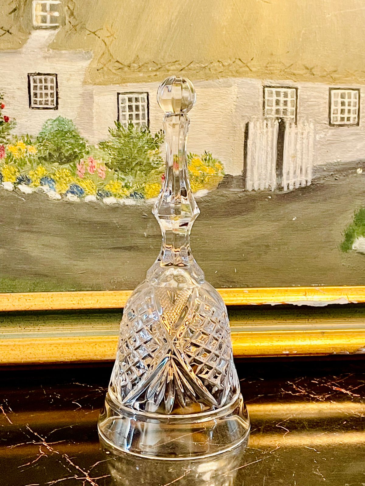 Crystal Bell, Cut Glass Bell, Vintage Table Decor, English Crystal, Decorative Bell, Collectible Crystal, Hand Cut Glass, Elegant Home Accent, Vintage Gift Item, Crystal Ornament