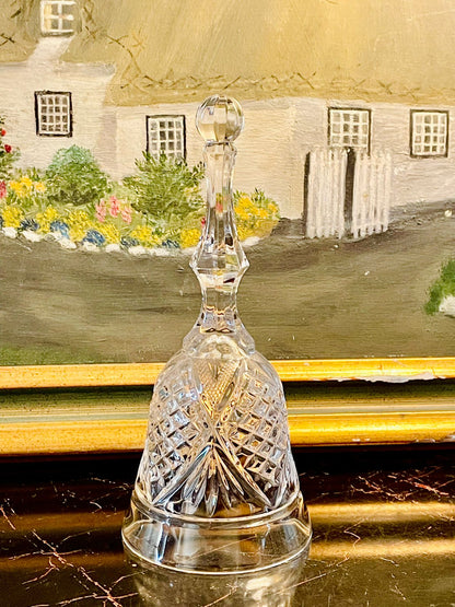 Crystal Bell, Cut Glass Bell, Vintage Table Decor, English Crystal, Decorative Bell, Collectible Crystal, Hand Cut Glass, Elegant Home Accent, Vintage Gift Item, Crystal Ornament