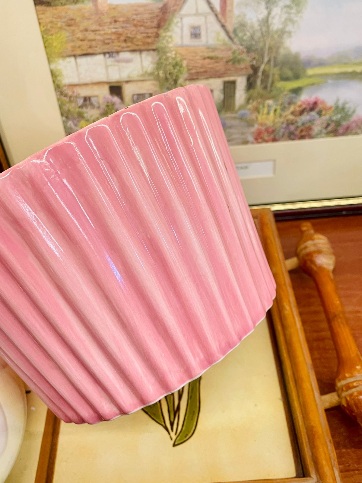 Large Pink Cupcake Ceramic Storage Jar with Cherry Lid – Kitchen Decor