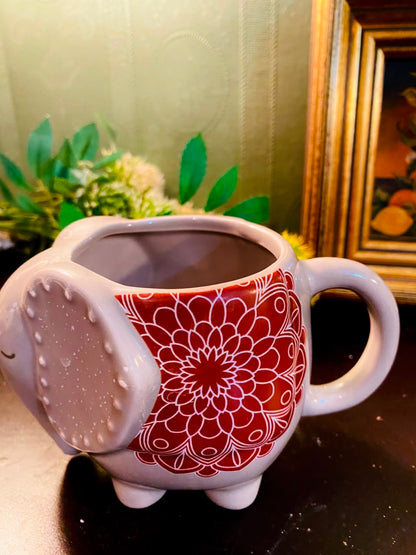 Elephant Ceramic Mug 5 Inch Novelty Coffee Mug