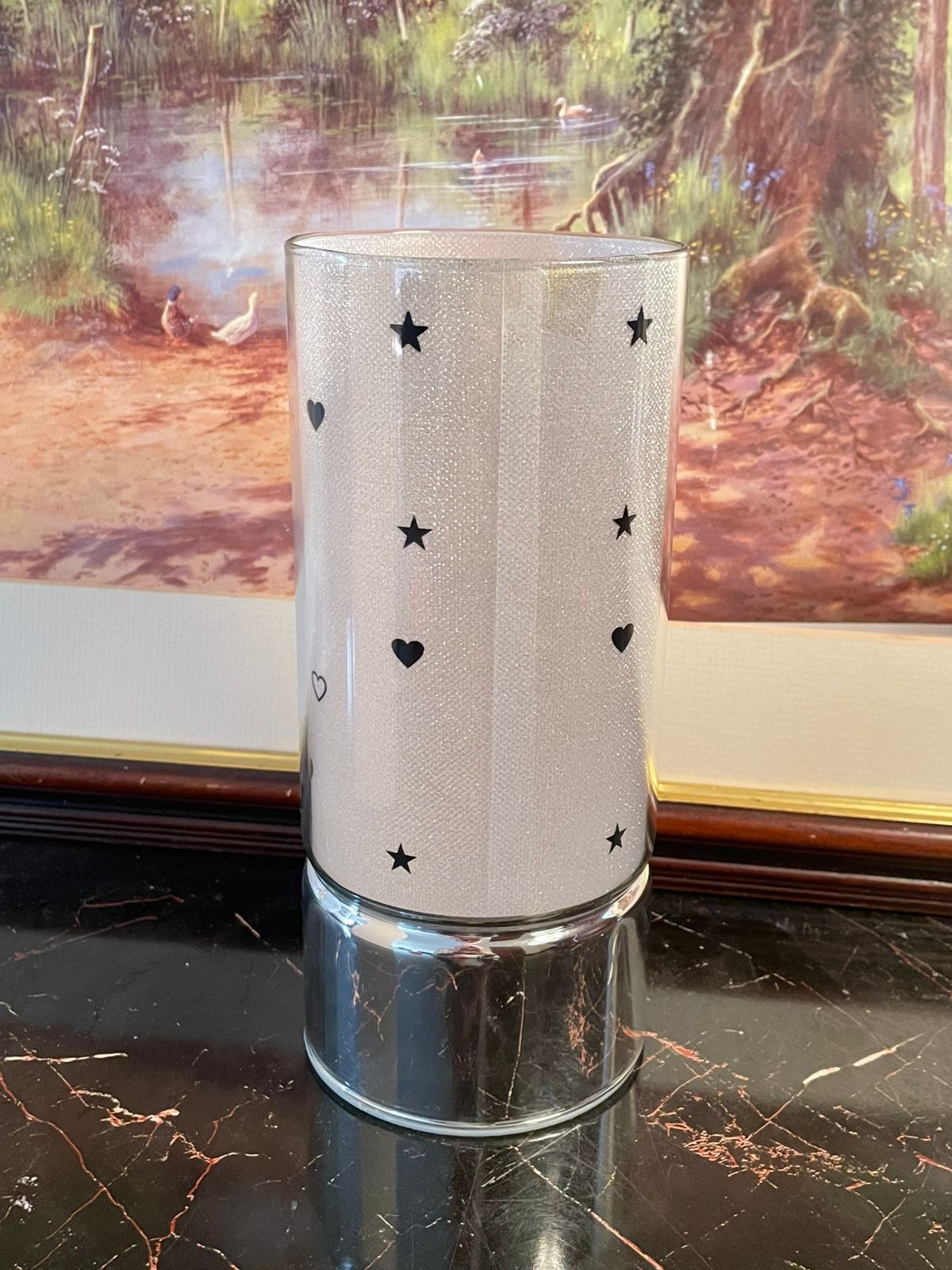 Decorative LED Glass Lamp – “Friends Are Like Stars” Quote
