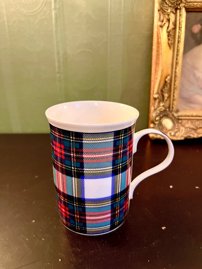 Tartan Plaid Ceramic Mug – Scottish Style Coffee Cup