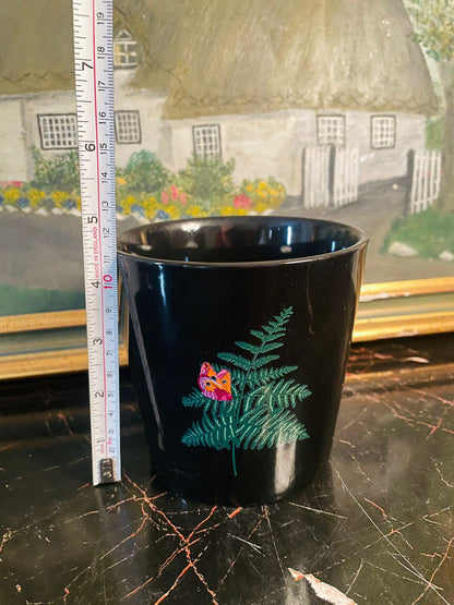 Dunelm x Natural History Museum “Moorland” Small Ceramic Pot ( 11.5 cm ) – Hand-Painted Floral Design. ENGLAND