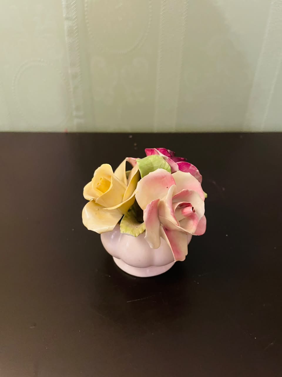 Jon Anton English Bone China Rose Posy Ornament 3 Inch