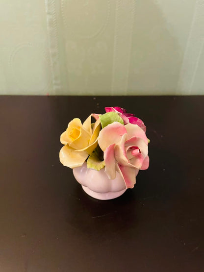 Jon Anton English Bone China Rose Posy Ornament 3 Inch