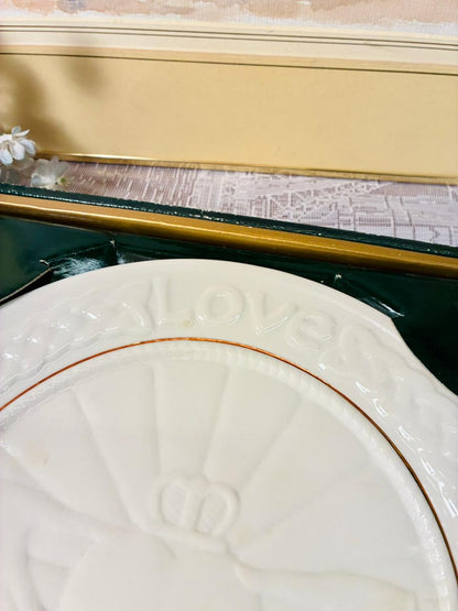 Belleek Parian China Claddagh Plate – Irish Collectible Gift Boxed