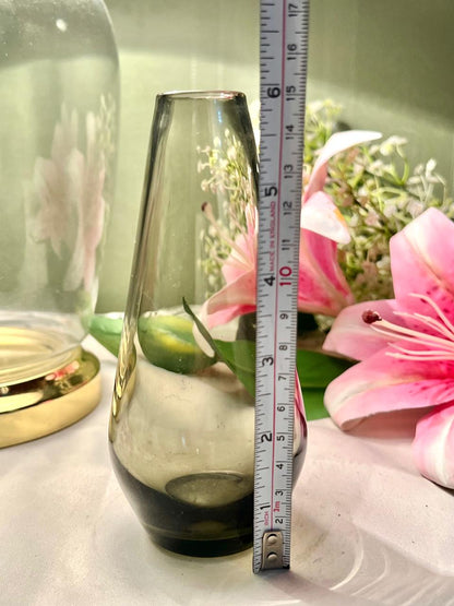 Smoky Crystal Bud Vase – Approx. 6 Inch