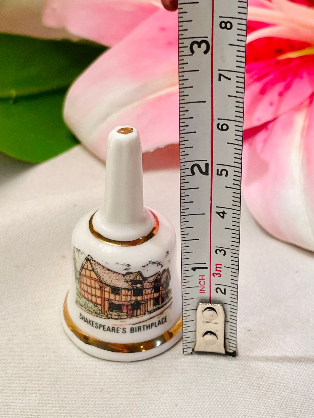 Vintage Shakespeare’s Birthplace Porcelain Ring Holder Souvenir Approx. 6 cm Tall