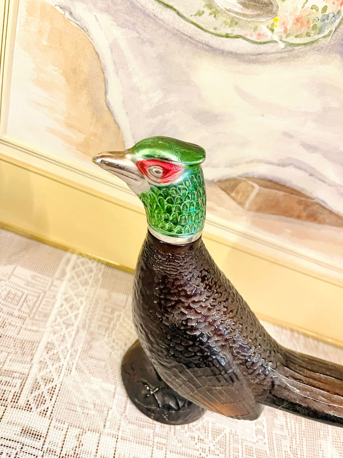 Vintage Avon Pheasant After Shave Lotion Bottle - Unique Ceramic Pheasant Figurine