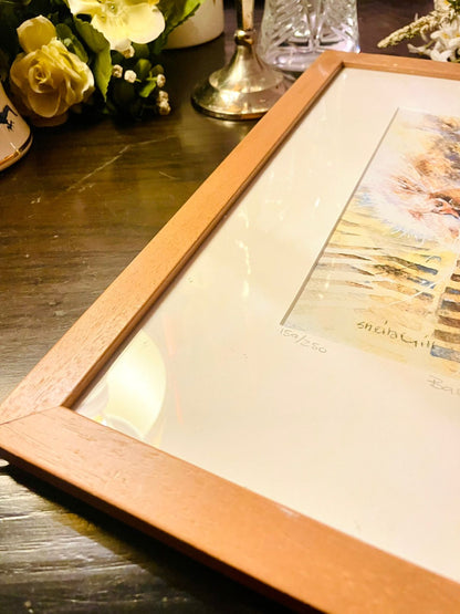 Sheila Gill Original Cat Watercolour Painting — 15in Framed