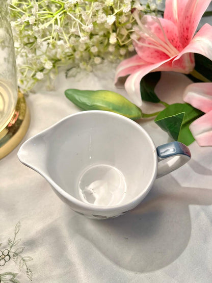Alfred Meakin Glo-White Ironstone Floral Cream Jug 3.5"