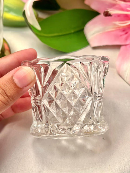 Vintage Clear Crystal Mini Bowl – Approx. 3.5 Inch