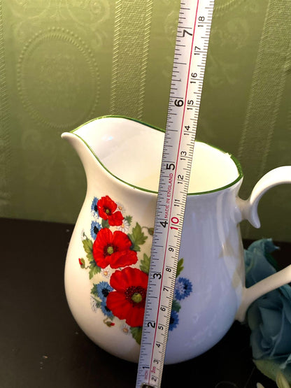 Kirsty Jayne Staffordshire Poppy Jug Fine Bone China