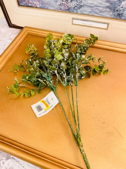 Frosted Artificial Eucalyptus Greenery Spray 15"
