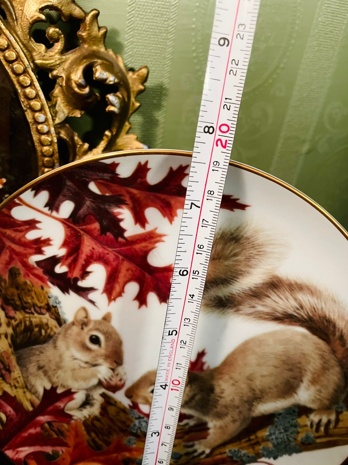 The Forest Year “Chipmunks Enjoy a September Treat” Decorative Plate