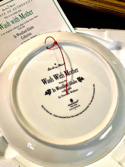 Wedgwood Boxed Decorative Plate Danbury Mint Woodland Glades Rabbit Plate 20 cm