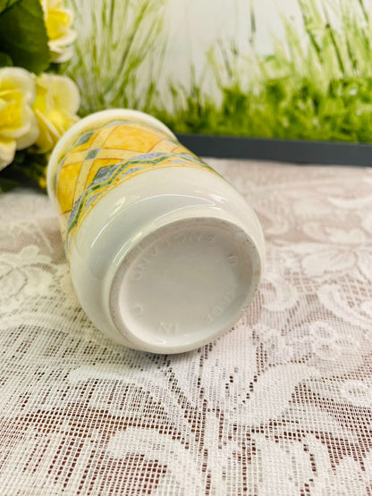 Billtons England Yellow Geometric Ceramic Mug