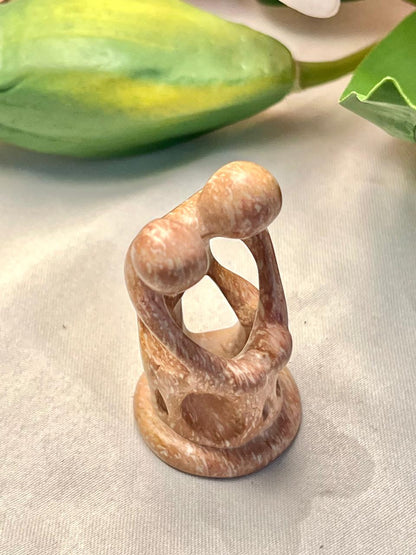 Vintage Abstract Family Figurine Approx. 2.5 in
