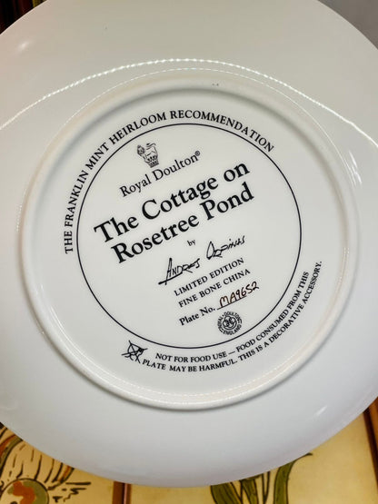 Royal Doulton Collectors Plate – The Cottage on Rosetree Pond