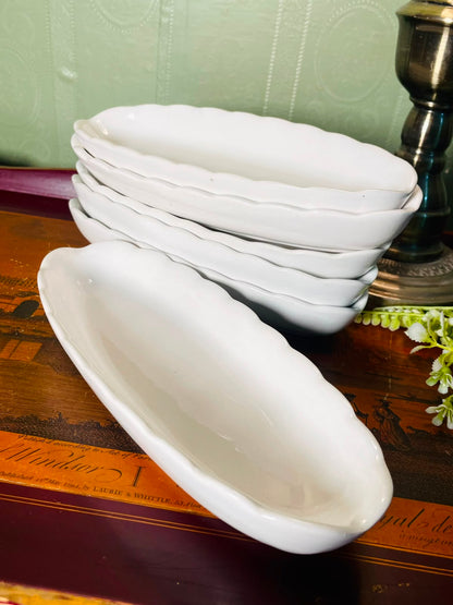 White Oven-Safe Oval Baking Dishes – 6 Pieces, 23 cm