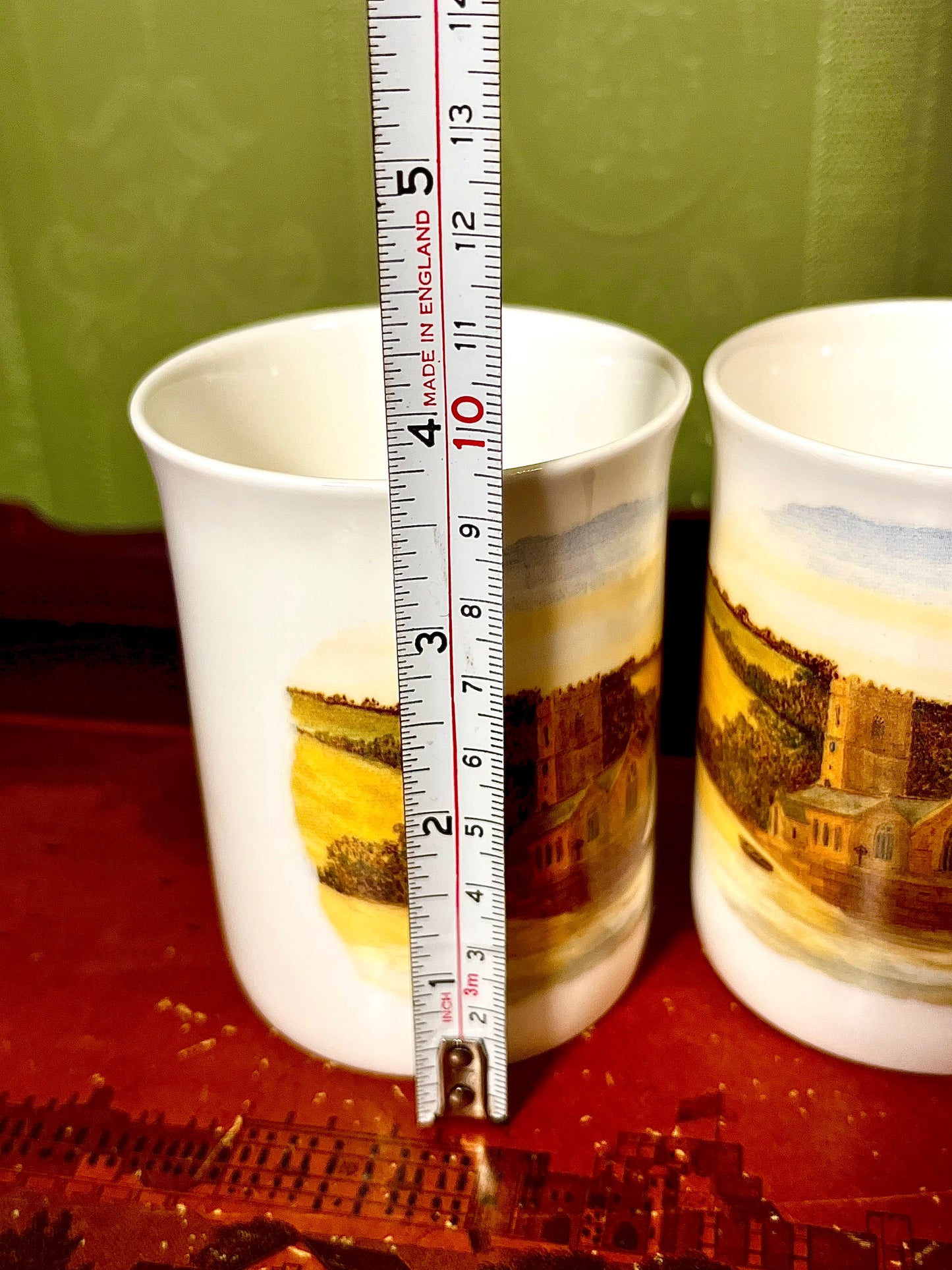 J & S Chown Cornwall Fine Bone China Scenic Mugs Set of 2