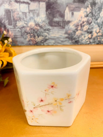 Vintage Portmeirion Floral Planter Square Ceramic Pot
