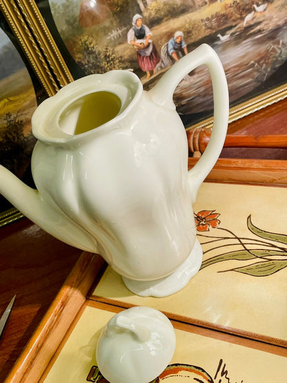 Vintage Royal Swan White Fine China Teapot – Made in England