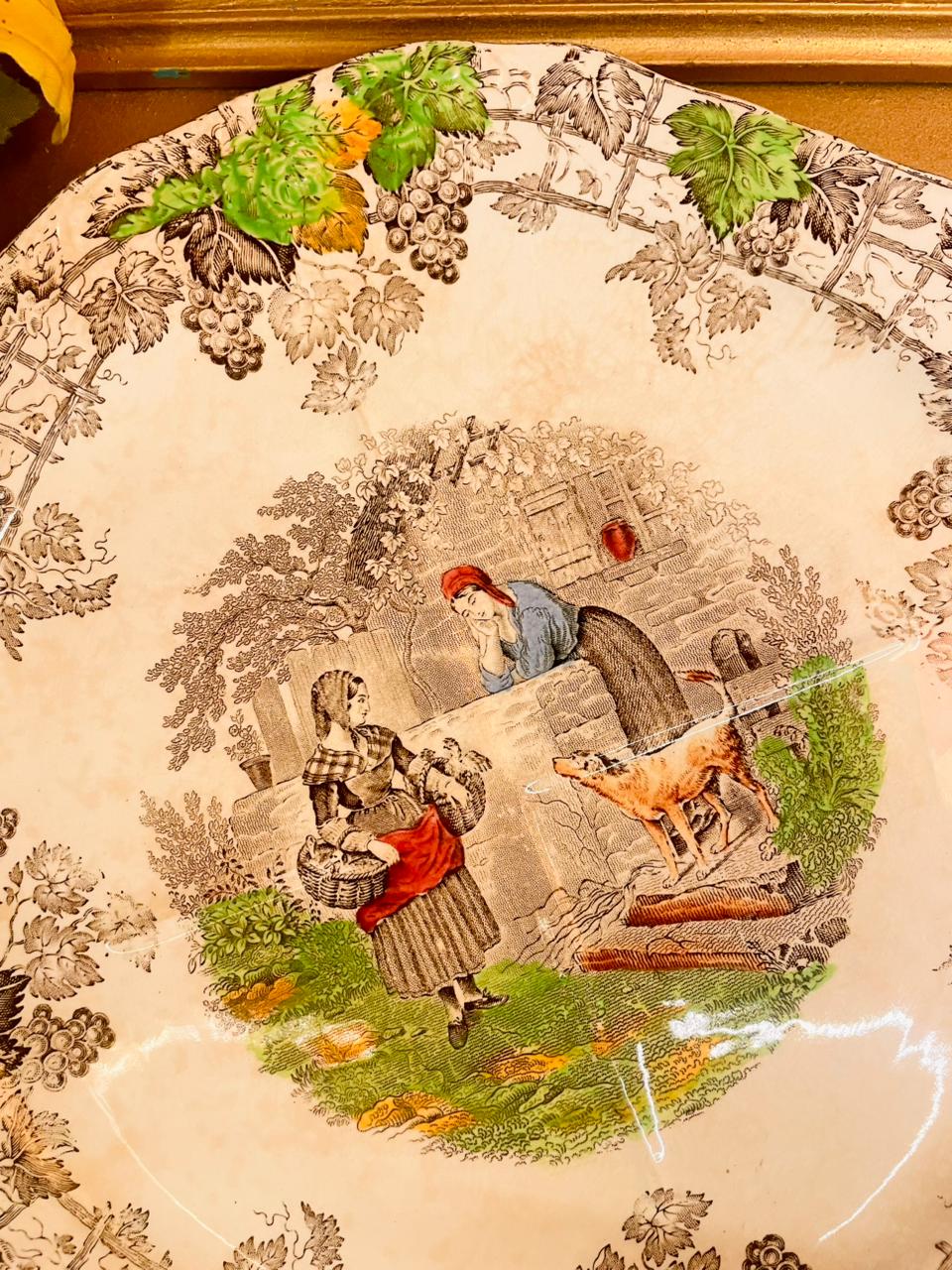 Vintage Copeland Spode Italian Plate 10in England Blue Series No.1